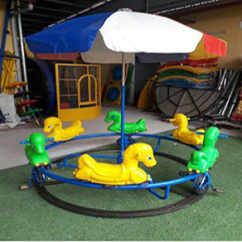 Đu quay đạp chân 6 con giống 3 bàn đạp